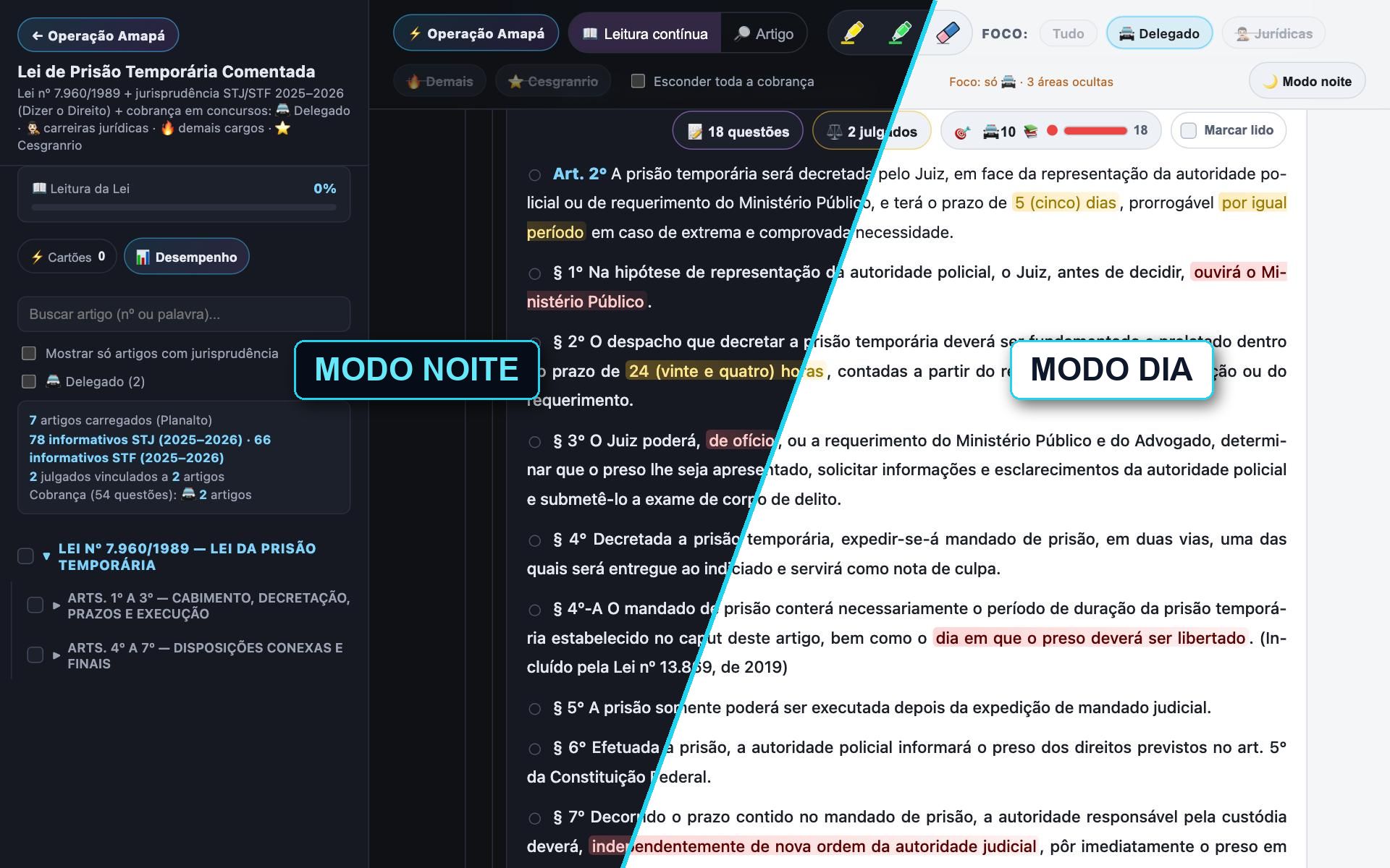 Modo dia e noite